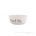 Wholesale Customizable Custom White Ceramic Pet Dog Bowl